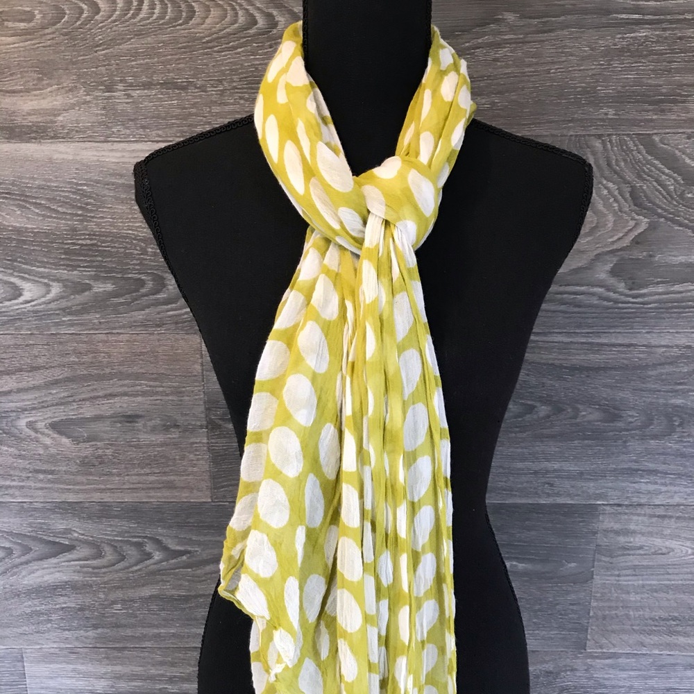 Lime Green Polka Dot Scarf